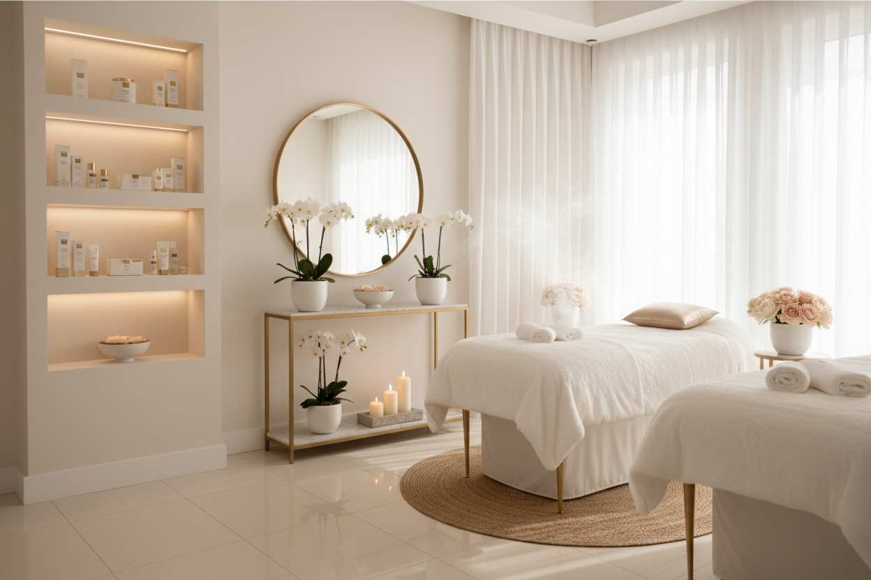 GENERA UN IMMAGINE PER LA HOMEPAGE DI UN CENTRO ESTETICO